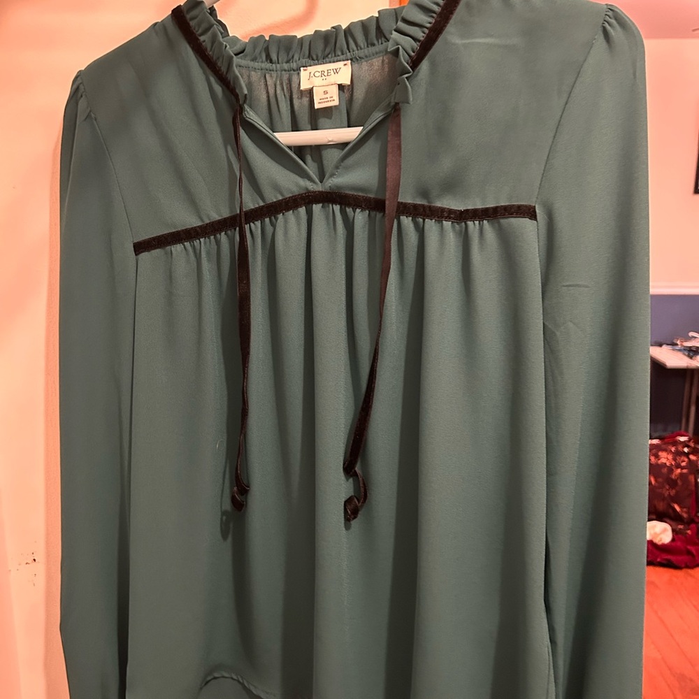 J. Crew Sea Green Blouse